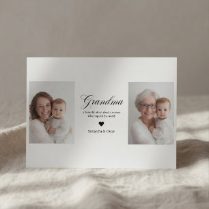Personalised Grandma Nana Photo Holiday Card