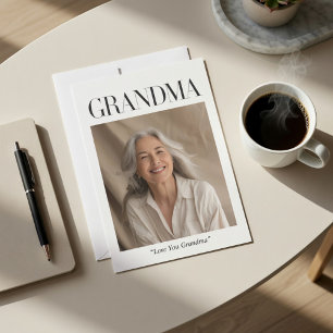 Personalised Grandma Photo Card   Love You Grandma