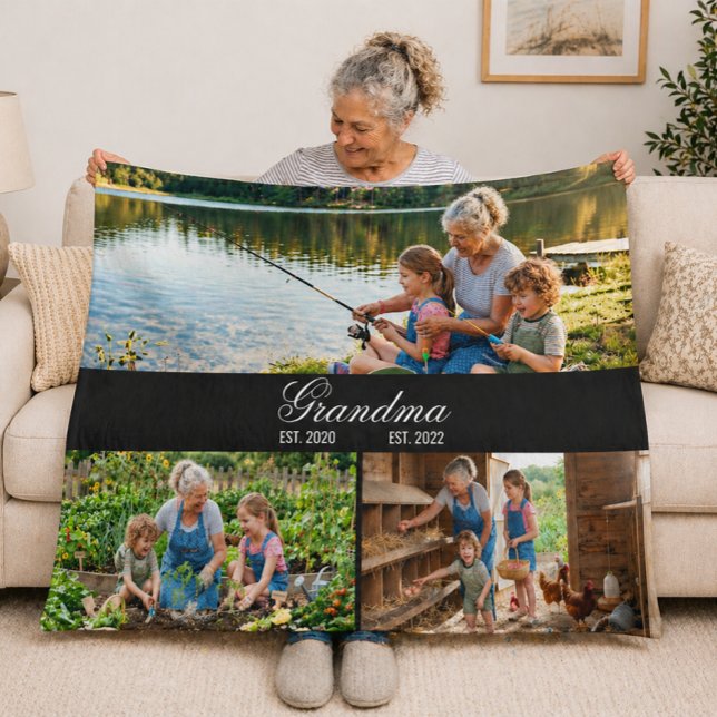 Personalised Grandma Photo Collage Blanket (Personalized Grandma Photo Collage Blanket )