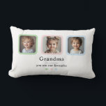 Personalised Grandma Photo | Custom Gift Lumbar Cushion<br><div class="desc">Celebrate Grandma with a gift she'll treasure forever! This personalised photo lumbar pillow features three framed photo slots with soft pastel borders and the heartfelt message “Grandma, you are our favourite.” Add your children’s or grandchildren’s photos for a truly meaningful and cosy keepsake. Perfect for birthdays, Mother’s Day, Grandparents’ Day,...</div>