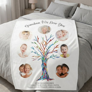 Personalised Grandma Photo Keepsake Fleece Blanket