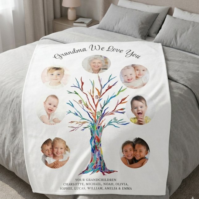 Personalised Grandma Photo Keepsake Fleece Blanket (Creator Uploaded)