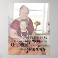 Personalised Grandma Photo Quote Poster