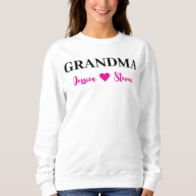 Personalised Grandma Script Sweatshirt (Front)