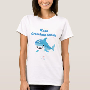 Personalised Grandma Shark Custom Name T-Shirt