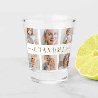 Personalised Grandma Shot Glass Photos