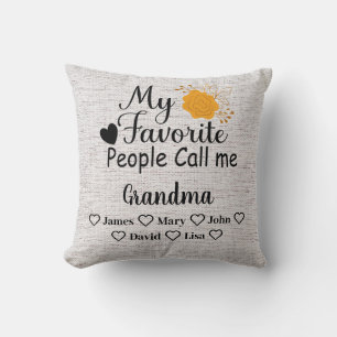 Personalised Grandma with names of the grandkids Cushion