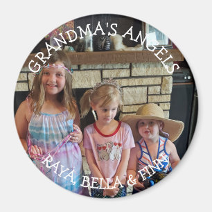 Personalised Grandma's Angels Photo Magnet