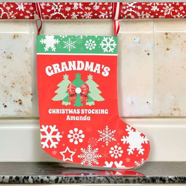Personalised Grandma's Christmas Gift Large Christmas Stocking (Creator Uploaded)