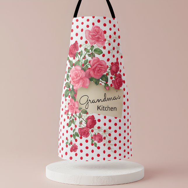 Personalised Grandma's Kitchen Floral Apron (Creator Uploaded)