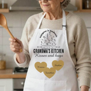 Personalised grandma's kitchen with kids name  apron