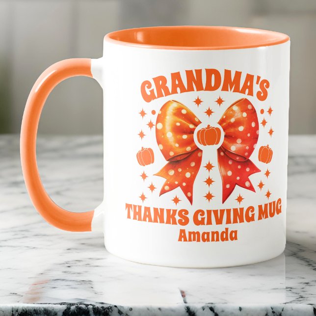 Personalised Grandma's Thanksgiving  Mug (Creator Uploaded)