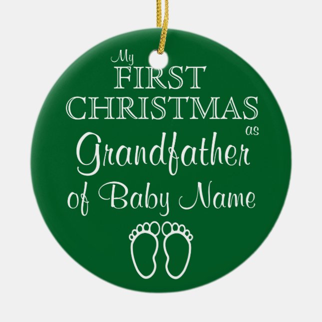 Personalised Grandmother First Christmas Ornament (Front)