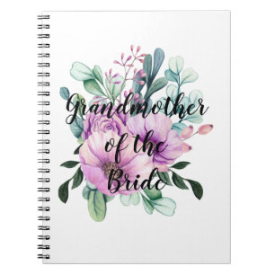 Personalised Grandmother of the Bride Groom Notebook