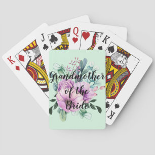Personalised Grandmother of the Bride Groom Playing Cards