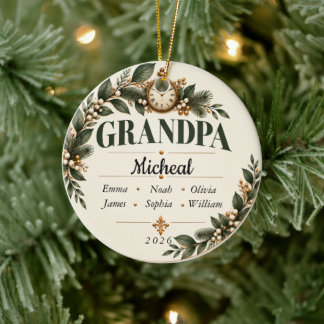 Personalised Grandpa Christmas Ornament