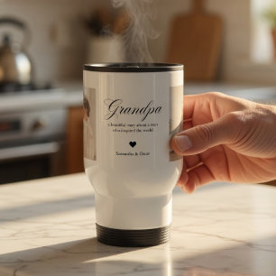 Personalised Grandpa Custom Photo Gift Travel Mug