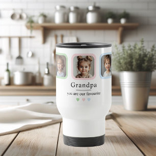 Personalised Grandpa Custom Photo Gift Travel Mug