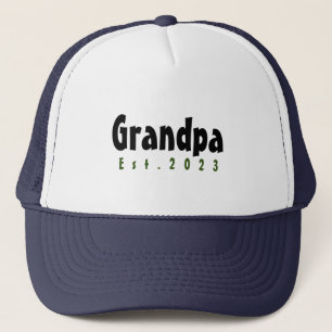 Personalised Grandpa Est 2023 Trucker Hat