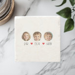 Personalised Grandpa EST 2025 with Grandkids Faces Stone Coaster<br><div class="desc">Celebrate Grandpa’s new title in style with this personalised stone coaster featuring adorable grandchild photos and names. With its clean minimalist layout and rustic marble base,  it’s the perfect keepsake for Father’s Day,  birthdays,  or a special “Grandpa-to-be” announcement. Functional and heartwarming,  this custom coaster adds love to every sip.</div>