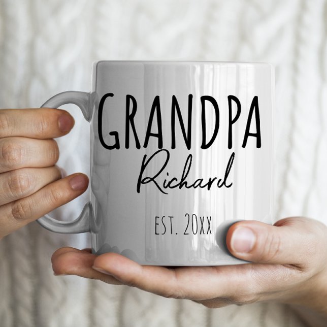 Personalised Grandpa & Est. Year Coffee Mug (Creator Uploaded)