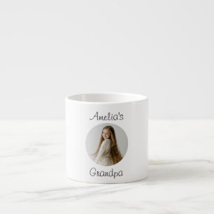Personalised Grandpa Gift – Grandchild Face -  Espresso Cup
