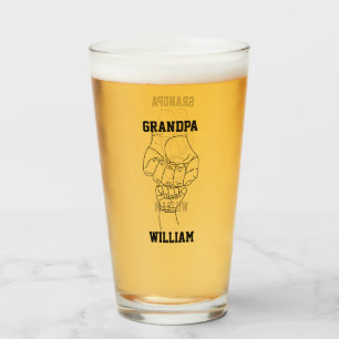 Personalised Grandpa Grandchild Gift Grandfather Glass