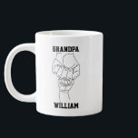 Personalised Grandpa Grandchild Gift Grandfather Large Coffee Mug<br><div class="desc">Personalised Grandpa Coffee Mug Gift,  Present for Grandfather Giant Jumbo,  Fist Bump With Kid's Name,  Father's Day From Son Daughter,  Custom Kids Hands Children Grandchildren,  New Abuelo Papa Baby's First,  Grandson Granddaughter right hand left,  grandchildren's Kid Names Fathers Baby,  Grandchild's grandson's Pa Padre Cup,  granddaughter's One Christmas Birthday</div>