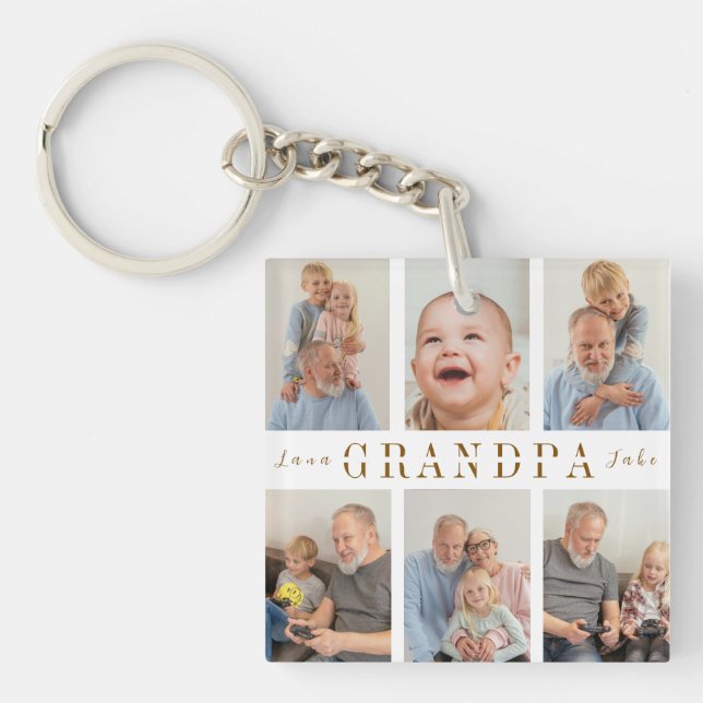 Personalised Grandpa Keychain Gift (Front)