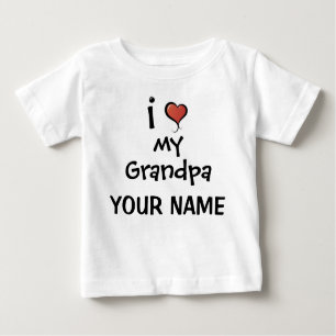 Personalised Grandpa Love Baby T-Shirt