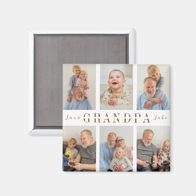 Personalised Grandpa Magnet | Grandparents Day (Front/Back)