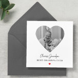 Personalised Grandpa Photo | Best Grandpa Ever<br><div class="desc">Celebrate Grandpa with this personalised square greeting card featuring your favourite photo framed in a heart, his name (like “Olivia’s Grandpa”), and the touching message “Best Grandpa Ever.” Add your own note inside to make it even more meaningful. A beautiful keepsake for Father’s Day, birthdays, or any day you want...</div>