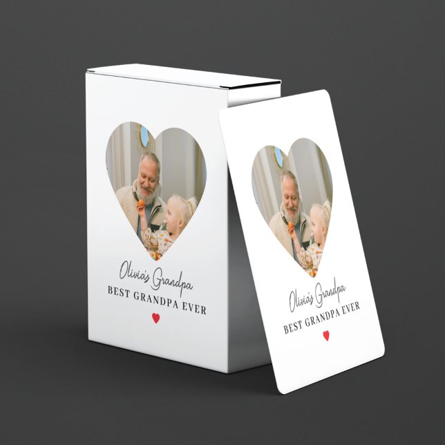 Personalised Grandpa Photo  | Best Grandpa Ever Playing Cards (Creator Uploaded)