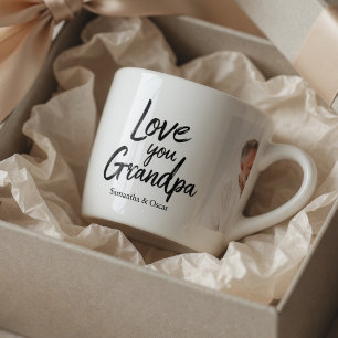 Personalised Grandpa Photo   Custom Gift from Kids Espresso Cup