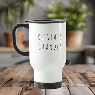 Personalised Grandpa Photo Custom Gift Travel Mug