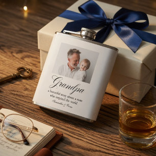 Personalised Grandpa Photo   Custom Grandfather  Hip Flask