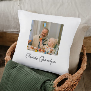 Personalised Grandpa Photo Gift Cushion