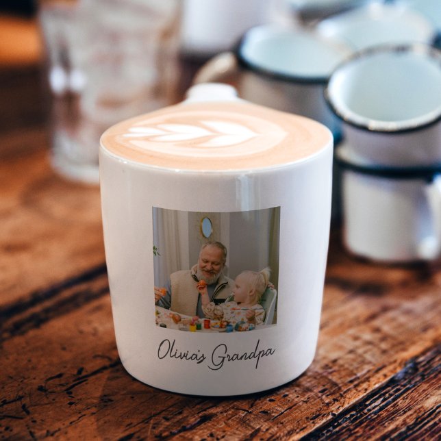 Personalised Grandpa Photo Gift Espresso Cup (Creator Uploaded)