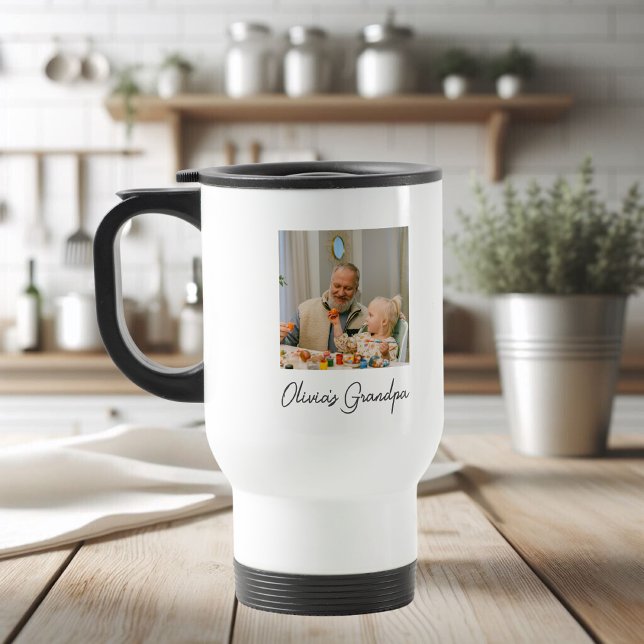 Personalised Grandpa Photo Gift Travel Mug (Creator Uploaded)