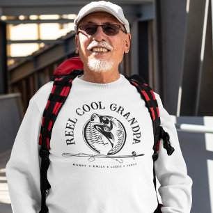 Personalised Grandpa Reel Cool Fishing Sweatshirt