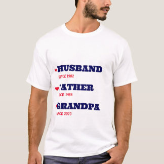 Personalised Grandpa Shirt with Dates 