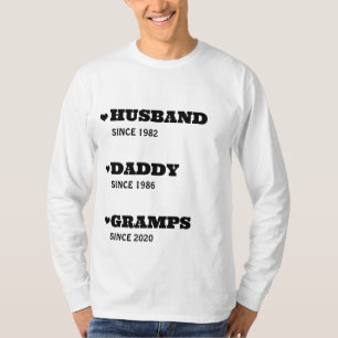 Personalised Grandpa Shirt with Dates 