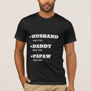 Personalised Grandpa Shirt with Dates 