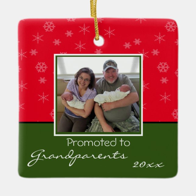 Personalised Grandparents Christmas Ornament (Front)