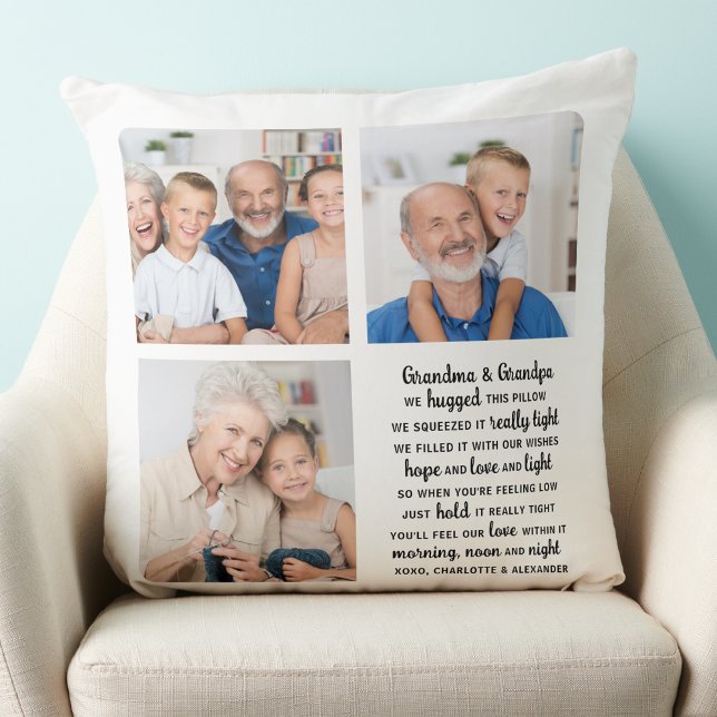 Personalised Grandparents Quote Photo Collage Cushion (Creator Uploaded)