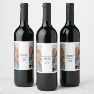 Personalised Grandparents Wine Bottle Label