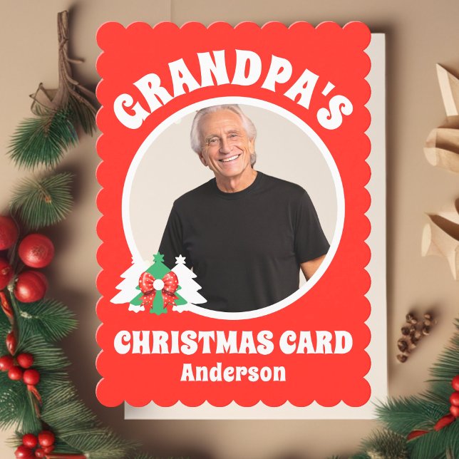 Personalised Grandpa's Photo Christmas Holiday Card (Creator Uploaded)