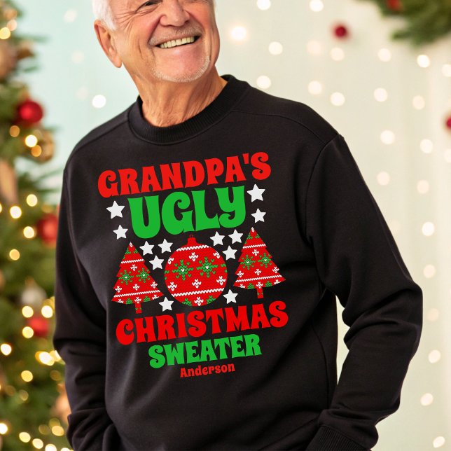 Personalised Grandpa's Ugly Christmas Sweater (Creator Uploaded)