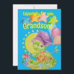 Personalised Grandson's Birthday Greeting Card<br><div class="desc">Hut 2, 3, 4,  5, 6, 7, 8 keep marching 
little soldier and didn't be late. 
A very HAPPY BIRTHDAY celebrating awits.</div>