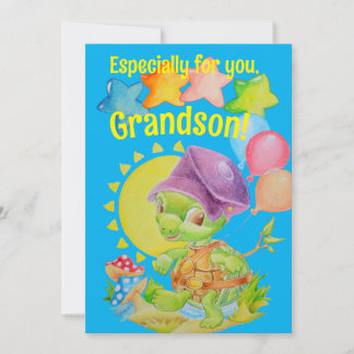 Personalised Grandson's Birthday Greeting Card